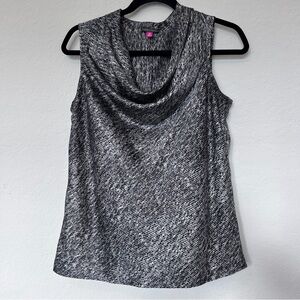 Vince Camuto Women's Sleeveless Blouse Black and Gray Size XS
